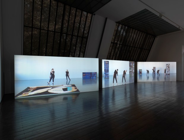 Sharon Lockhart, Five Dances and Nine Wall Carpets by Noa Eshkol, 2011, installation view @ Thyssen-Bornemisza Art Contemporary, 2013.