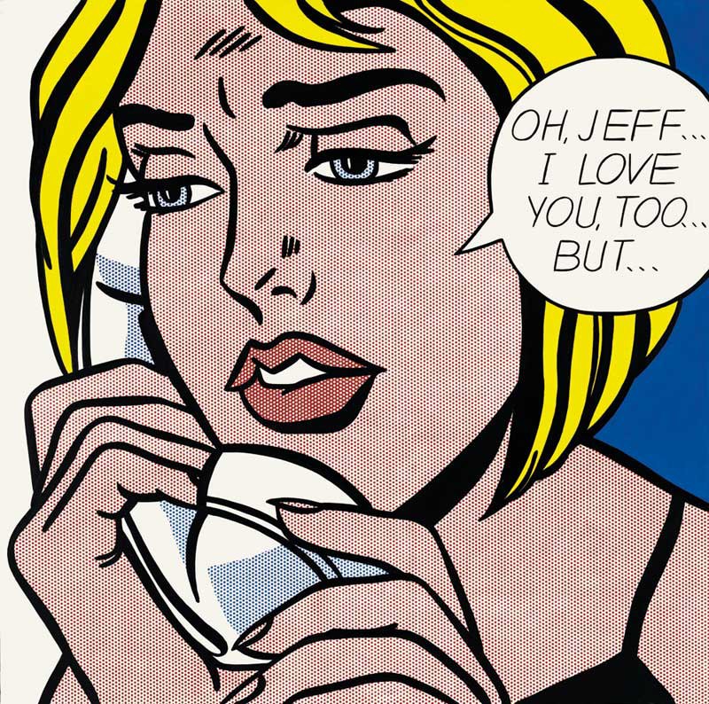 Roy Lichtenstein, Oh, Jeff...I  Love You, Too ..., But..., 1964. Collection Simonyi. © Estate of Roy Lichtenstein.