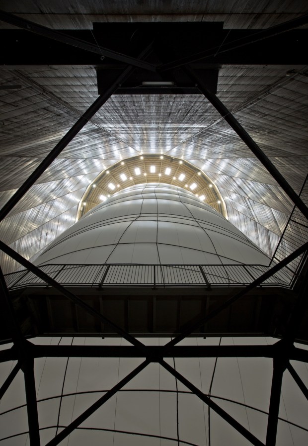 Christo, Big Air Package, Gasometer Oberhausen, Germany, 2010-13, Photo: Wolfgang Volz © 2013 Christo