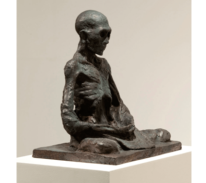 Miguel Branco, Sem Título (Monge) #1, 2011, Bronze, 30 x 28 x 19,5 cm , Col. do artista. © Miguel Branco, cortesia  da Galeria Belo-Galsterer, Lisboa.