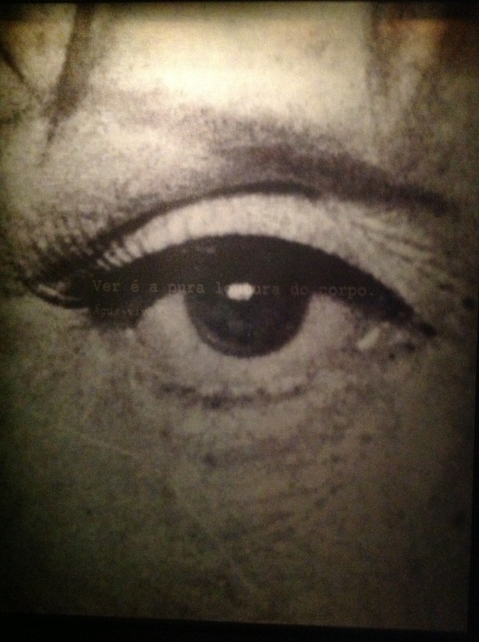 Vista da exposição 'Clarice Lispector - A hora da Estrela' na Galeria de Exposições Temporárias do Museu Calouste Gulbenkian, Lisboa, 2013.