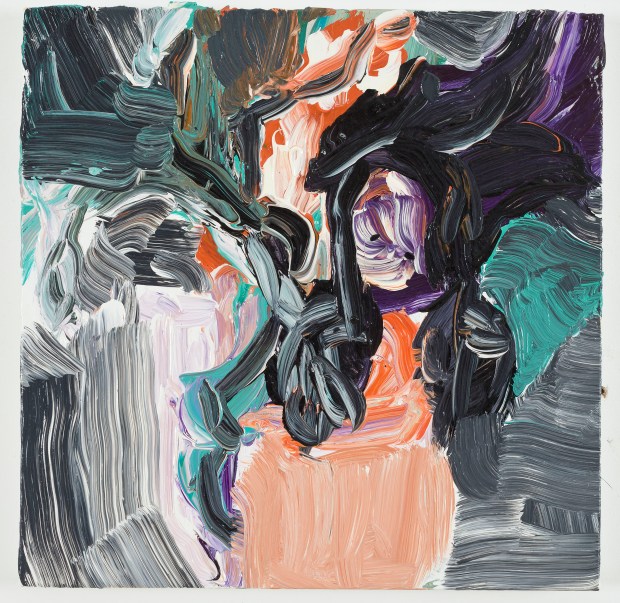 Gabriela Machado, Série Pequenas Pinturas, 2013, Óleo sobre linho, 39 x 39 cm, Fotografia: Pat Kilgore. Cortesia de 3+1 arte contemporânea, Lisboa, 2013.