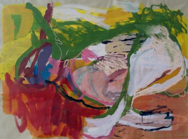 Mónica Mindelis, Tormento, triste nuvem no pensamento, 100 x 145 cm, acrílico s.linho, 2012